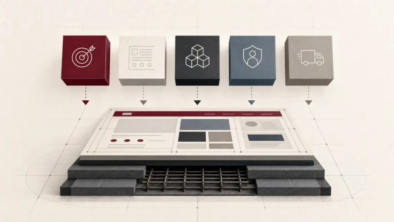 Illustration representing planning and decisions before starting a website project