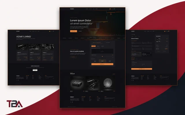 Services, homepage and checkout pages of an e-commerce website built for a 3D printer and laser cutting company